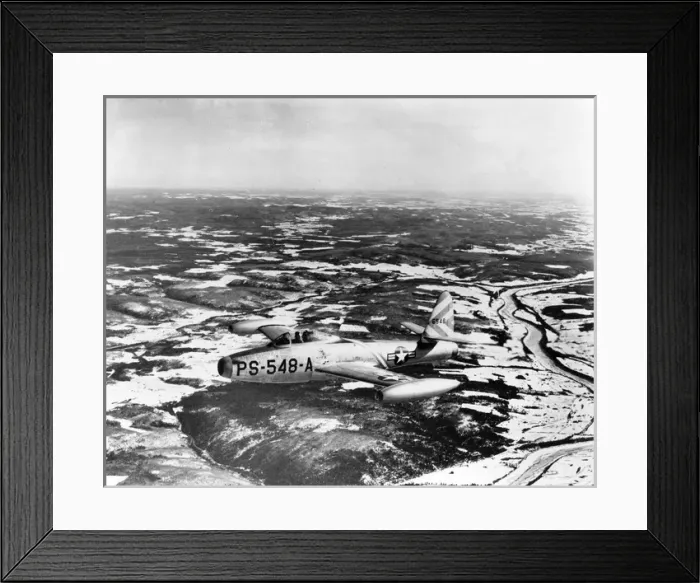 Framed Print : Republic P-84B Thunderjet 46-548