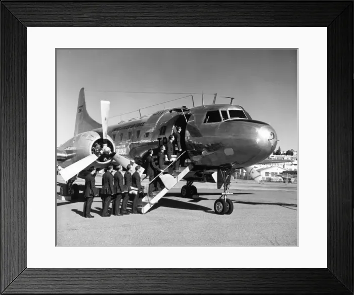 Framed Print : Students board the second prototype Convair XT-29 49-1911 Framed Print : Students board the second prototype Convair XT-29 49-1911