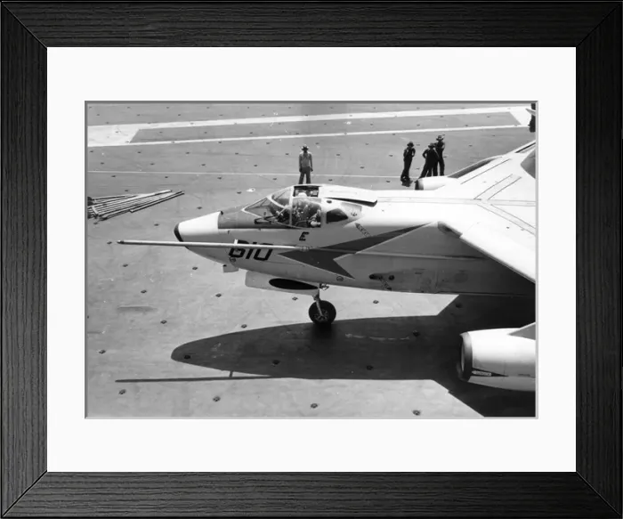 Framed Print : Douglas A3D Skywarrior manoeuvres aboard USS Independence Framed Print : Douglas A3D Skywarrior manoeuvres aboard USS Independence