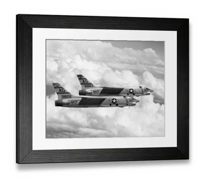 Framed Print : Two Vought F8U-1P Crusaders 5622 and 6883 Framed Print : Two Vought F8U-1P Crusaders 5622 and 6883