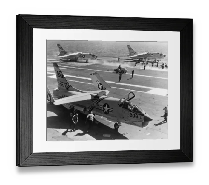 Framed Print : Vought F8U-1P Crusaders 5572 5585 and 5587 Framed Print : Vought F8U-1P Crusaders 5572 5585 and 5587