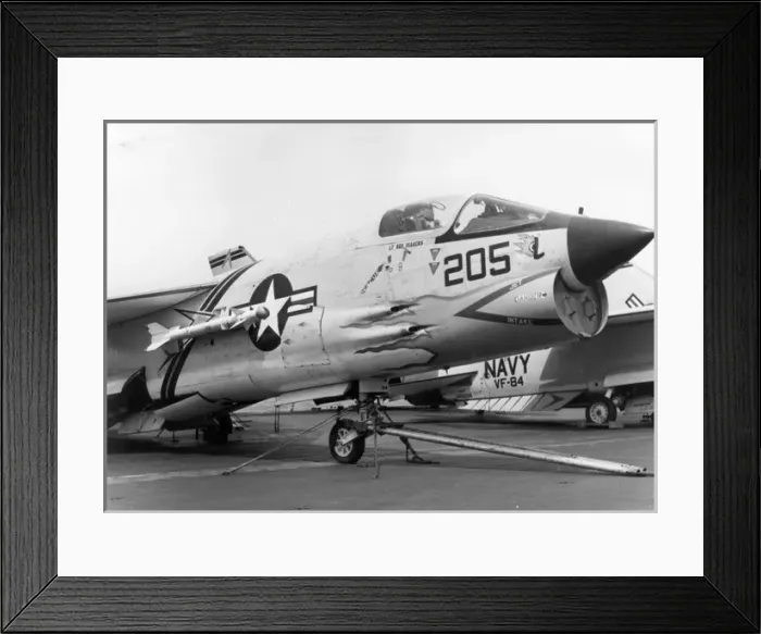 Framed Print : Vought F8U Crusaders aboard the USS Independence Framed Print : Vought F8U Crusaders aboard the USS Independence