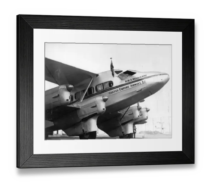 Framed Print : de Havilland DH86 VH-USF RMA Melbourne of Qantas Framed Print : de Havilland DH86 VH-USF RMA Melbourne of Qantas