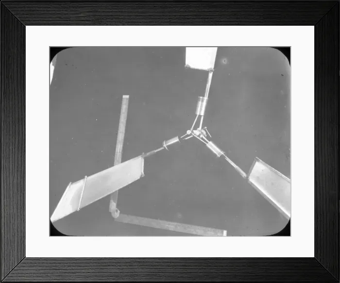 Framed Print : Three-cylinder engine revolving on fixed crankshaft Framed Print : Three-cylinder engine revolving on fixed crankshaft