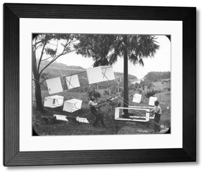 Framed Print : Hargrave and James Swaine experimenting Framed Print : Hargrave and James Swaine experimenting