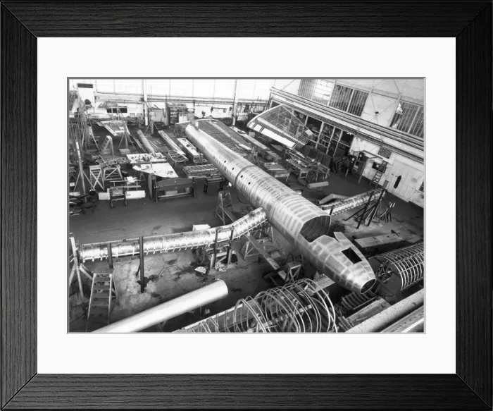Framed Print : Blohm und Voss Ha139 under construction circa 1939 Framed Print : Blohm und Voss Ha139 under construction circa 1939