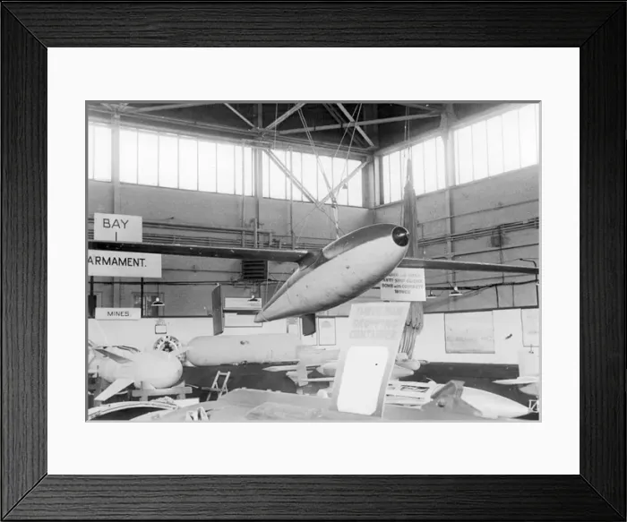 Framed Print : Blohm und Voss Bv246 air-to-surface glide bomb on display Framed Print : Blohm und Voss Bv246 air-to-surface glide bomb on display