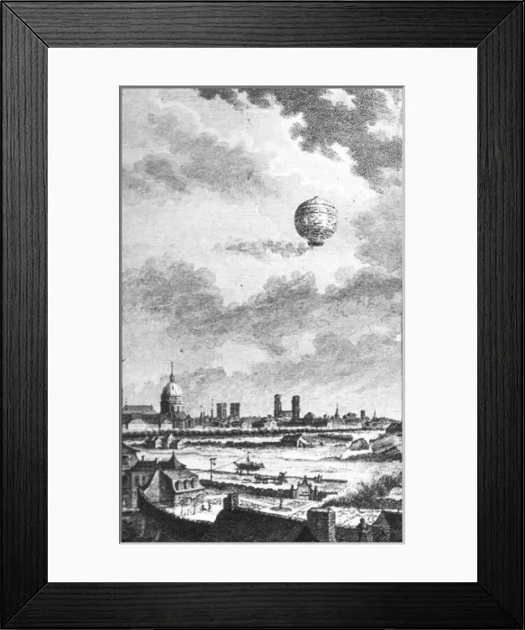 Framed Print : First aerial voyage de Rozier Framed Print : First aerial voyage de Rozier