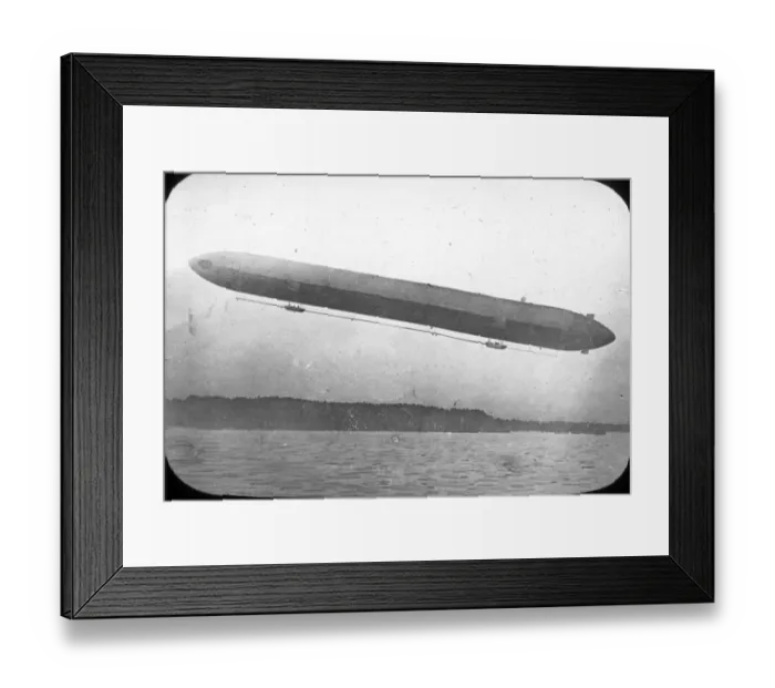 Framed Print : First voyage of Zeppelin LZ1 on 2 July 1900 Framed Print : First voyage of Zeppelin LZ1 on 2 July 1900