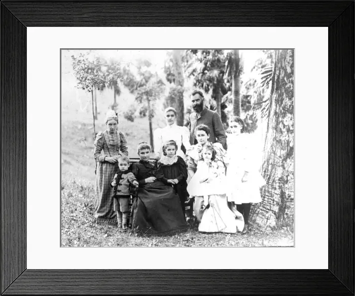 Framed Print : Lawrence Hargrave and his family Framed Print : Lawrence Hargrave and his family