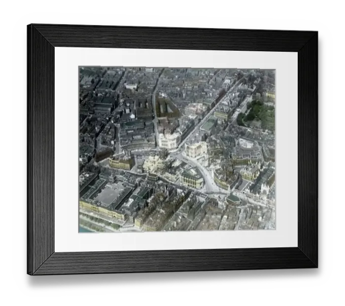 Framed Print : A coloured aerial view of Aldwych London Framed Print : A coloured aerial view of Aldwych London