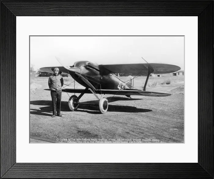 Framed Print : Lt Cyrus Bettis with the Curtiss Model 42 R3C-1 Framed Print : Lt Cyrus Bettis with the Curtiss Model 42 R3C-1