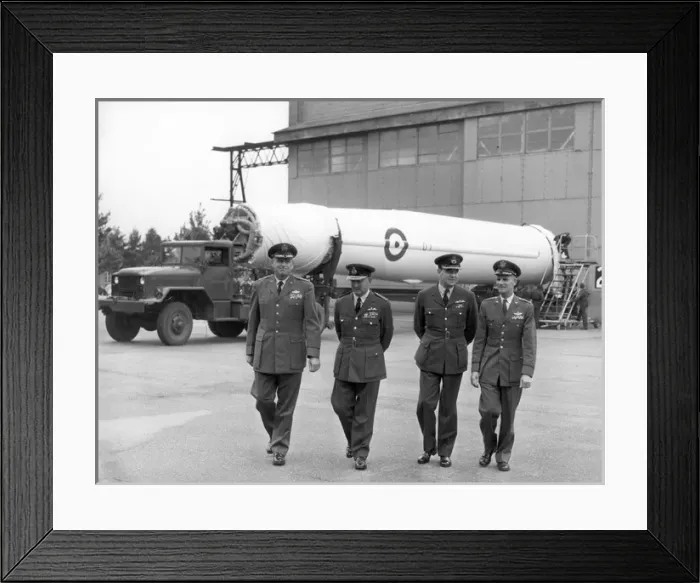 Framed Print : The first Thor missile for the RAF at Feltwell Norfolk Framed Print : The first Thor missile for the RAF at Feltwell Norfolk