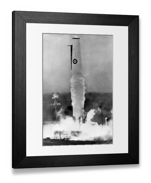 Framed Print : The first Thor IRBM launched in a training exercise Framed Print : The first Thor IRBM launched in a training exercise