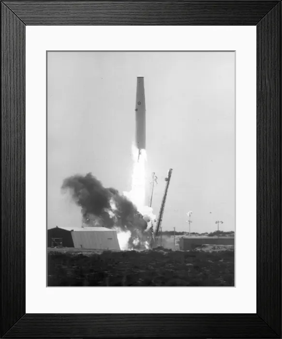 Framed Print : The third Thor IRBM launched in a training exercise Framed Print : The third Thor IRBM launched in a training exercise