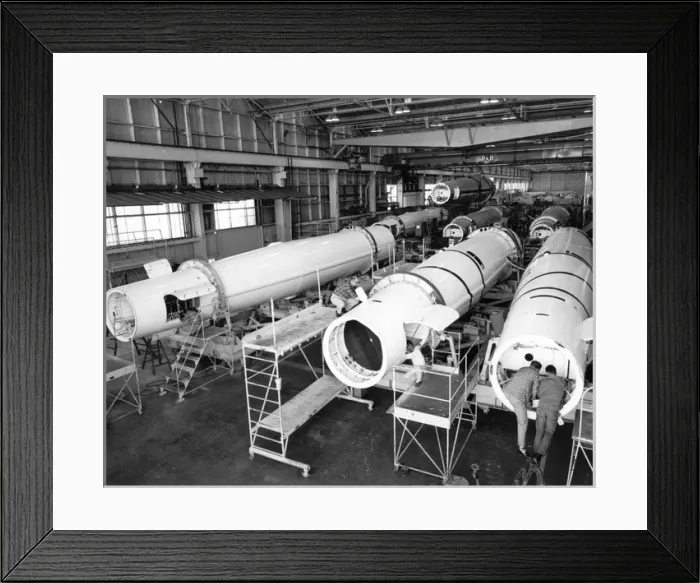 Framed Print : The Thor IRBM production line Framed Print : The Thor IRBM production line