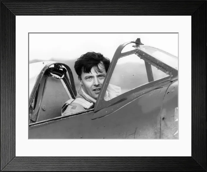 Framed Print : Raynham Ray George Hanna AFC (1928-2005) in the cockpit Framed Print : Raynham Ray George Hanna AFC (1928-2005) in the cockpit