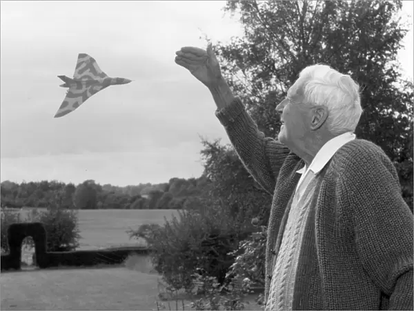 An Avro Vulcan B2 gives a birthday salute to Barnes Wallace