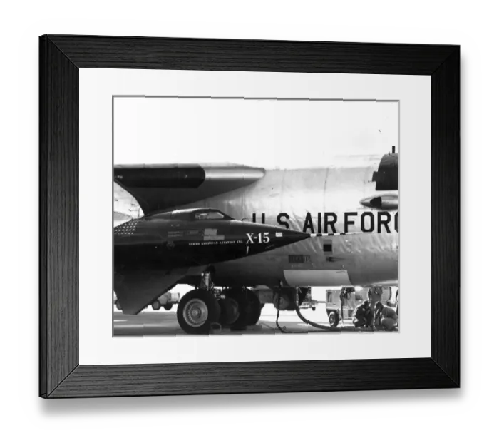 Framed Print : North American X-15 under its Boeing B-52B mothership Framed Print : North American X-15 under its Boeing B-52B mothership
