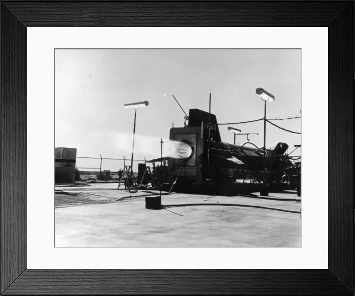 Framed Print : North American X-15 56-6671 engine test Framed Print : North American X-15 56-6671 engine test
