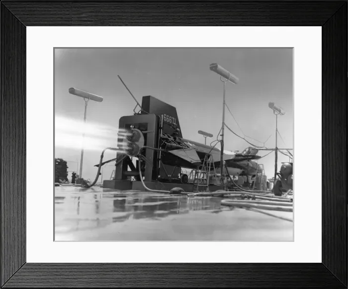 Framed Print : North American X-15 56-6671 engine test Framed Print : North American X-15 56-6671 engine test