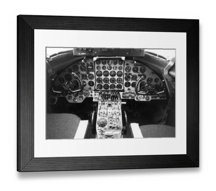 Framed Print : Cockpit of Vickers Viscount 802 G-AOHV - British Air Ferries Framed Print : Cockpit of Vickers Viscount 802 G-AOHV - British Air Ferries