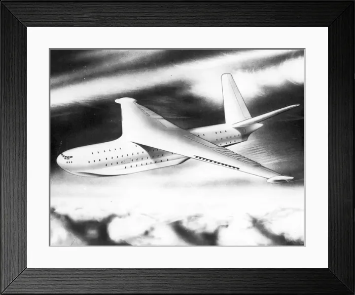 Framed Print : Saunders-Roe P192 study for a long-range 1000-passenger / car Framed Print : Saunders-Roe P192 study for a long-range 1000-passenger / car