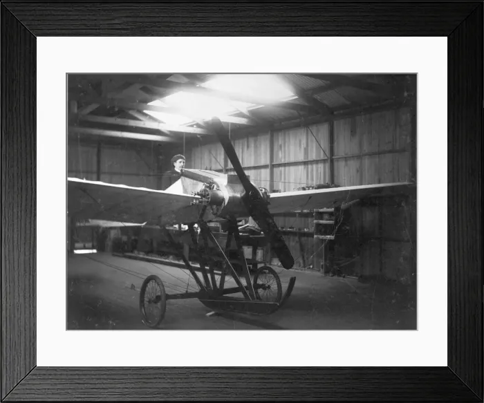 Framed Print : Robert H Barnwell at Stirling in 1910 in the cockpit Framed Print : Robert H Barnwell at Stirling in 1910 in the cockpit