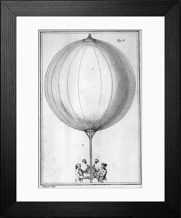 Framed Print : Figure 6 from Dissertation sur les Globes Aerostatiquse Framed Print : Figure 6 from Dissertation sur les Globes Aerostatiquse