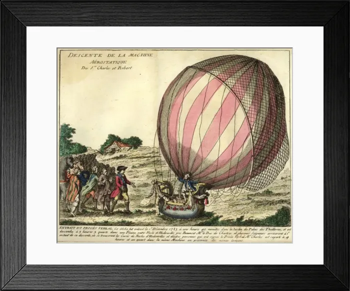 Framed Print : Plate from Representation du Globe Aerostatique Framed Print : Plate from Representation du Globe Aerostatique