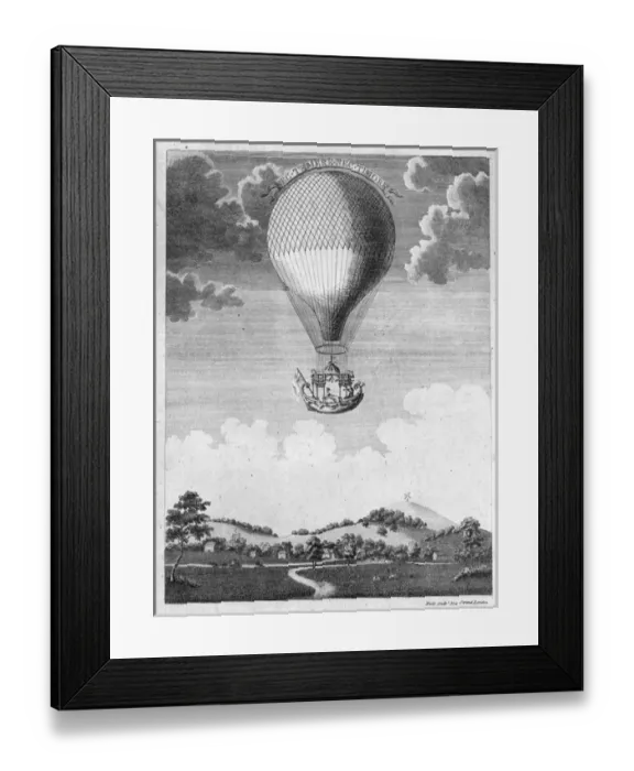 Framed Print : An Account of Mr James Deekers Two Aerial Expeditions