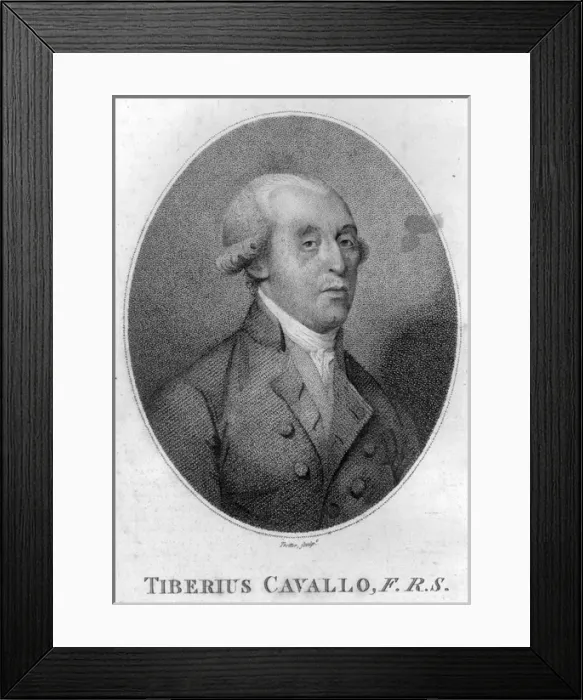 Framed Print : Plate of Tiberius Cavallo FRS from The History and Practice Framed Print : Plate of Tiberius Cavallo FRS from The History and Practice