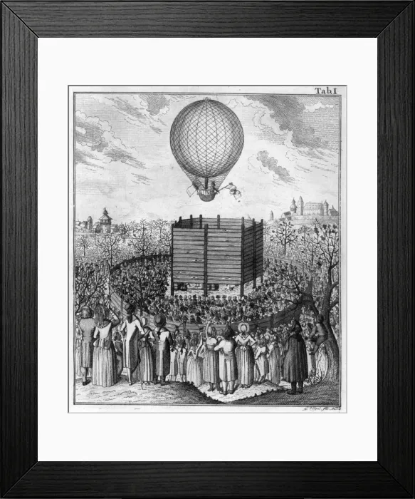 Framed Print : Plate from Blanchard pamphlets 1787 Framed Print : Plate from Blanchard pamphlets 1787