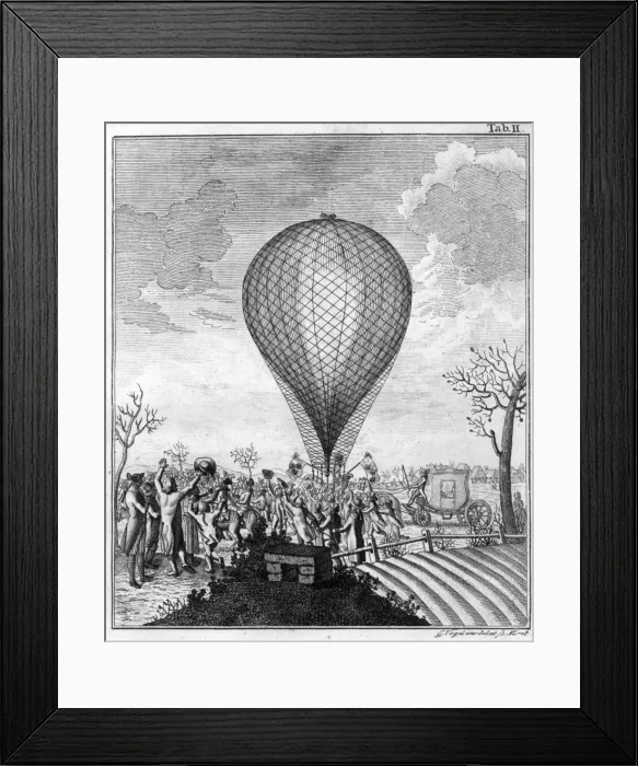 Framed Print : Plate from Blanchard pamphlets 1787 Framed Print : Plate from Blanchard pamphlets 1787