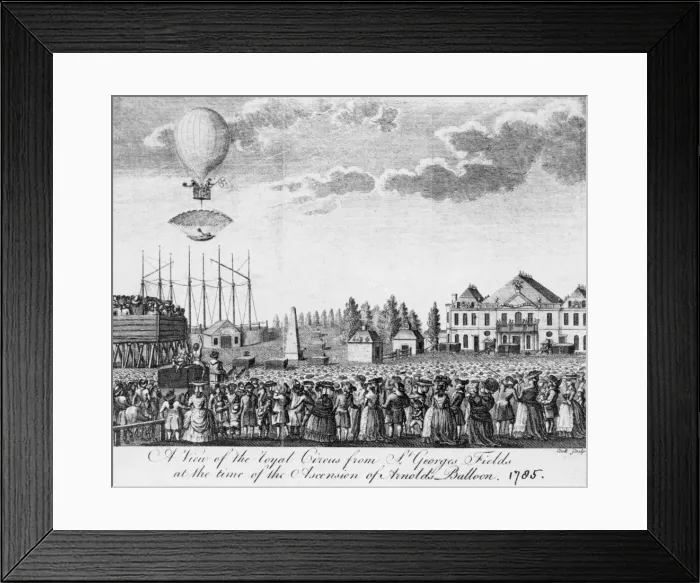 Framed Print : A View of the Royal Circus from St Georges Framed Print : A View of the Royal Circus from St Georges