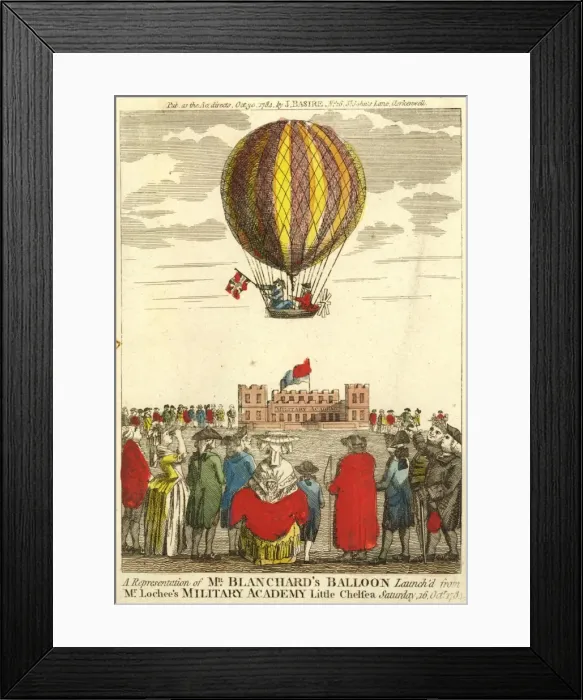 Framed Print : Representation of Mr Blanchards Balloon Framed Print : Representation of Mr Blanchards Balloon