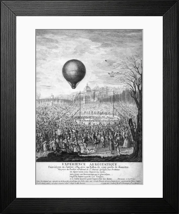 Framed Print : Experience Aerostatique Faite ࠌyon Framed Print : Experience Aerostatique Faite ࠌyon