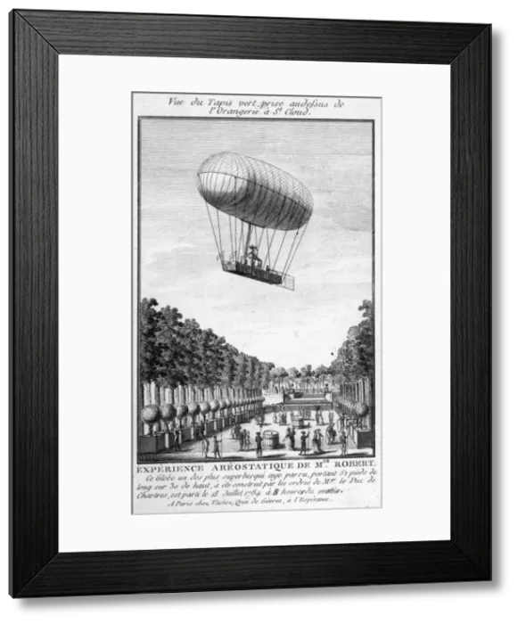 Framed Print : Experience Aerostatique de Mrs Robert Framed Print : Experience Aerostatique de Mrs Robert