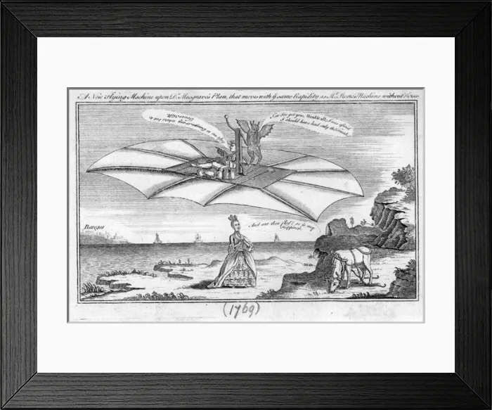 Framed Print : A New Flying Machine upon Dr Musgraves Plan Framed Print : A New Flying Machine upon Dr Musgraves Plan