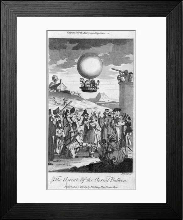 Framed Print : The Ascent of the Aerial Balloon Framed Print : The Ascent of the Aerial Balloon