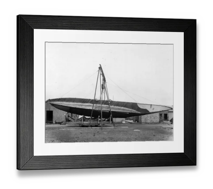 Framed Print : Porte / Felixstowe Fury hull during weighing Framed Print : Porte / Felixstowe Fury hull during weighing