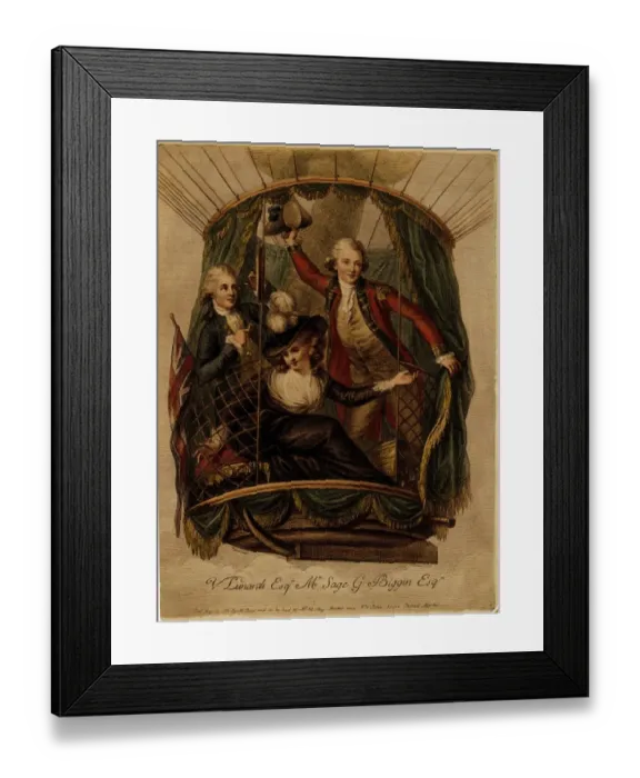 Framed Print : George Biggin, Letitia Sage and Vincenzo Lunardi ascending Framed Print : George Biggin, Letitia Sage and Vincenzo Lunardi ascending