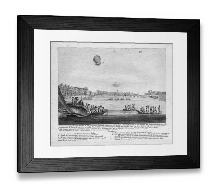 Framed Print : The city of Paris during the same ascent (Charles & Robert) Framed Print : The city of Paris during the same ascent (Charles & Robert)