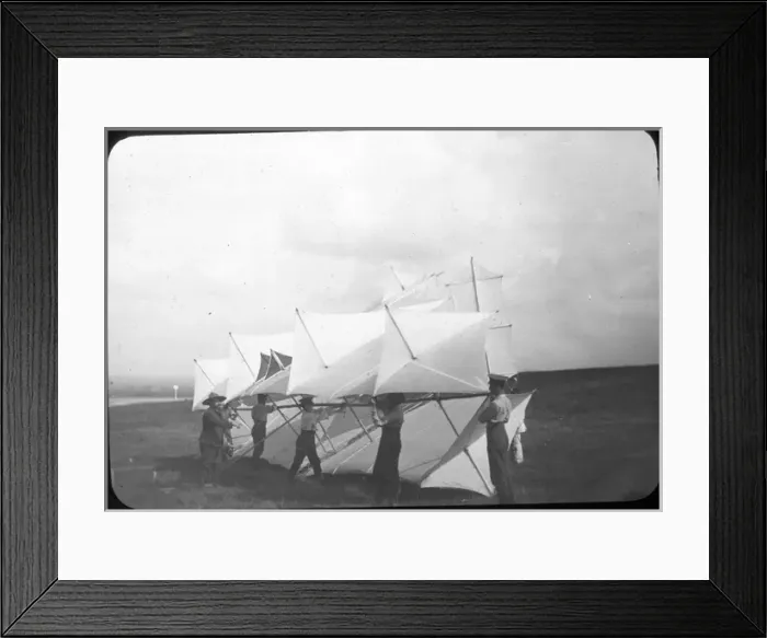 Framed Print : Baden-Powell man-lifting kite Framed Print : Baden-Powell man-lifting kite