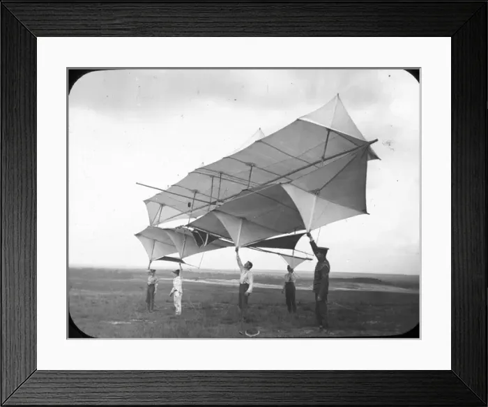 Framed Print : Baden-Powell man-lifting kite Framed Print : Baden-Powell man-lifting kite