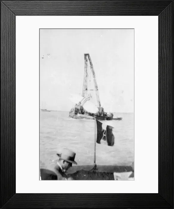 Framed Print : Short-Bristow Crusader N226 being raised Framed Print : Short-Bristow Crusader N226 being raised