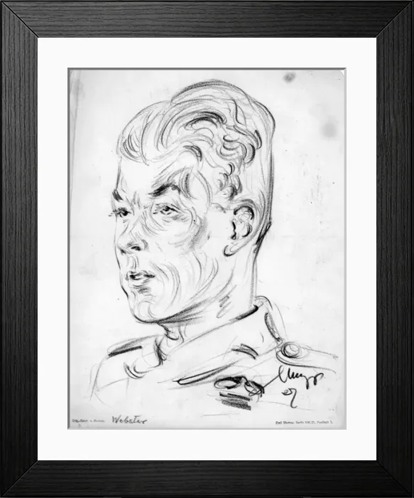Framed Print : Flt Lts M Kinkead drawn by Emil Stumpp Framed Print : Flt Lts M Kinkead drawn by Emil Stumpp