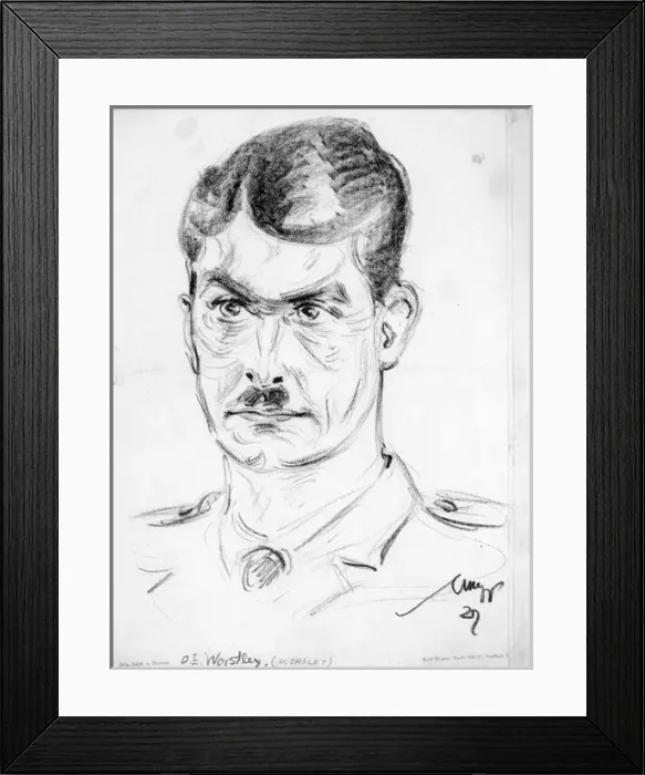 Framed Print : Flt Lts M Kinkead drawn by Emil Stumpp Framed Print : Flt Lts M Kinkead drawn by Emil Stumpp