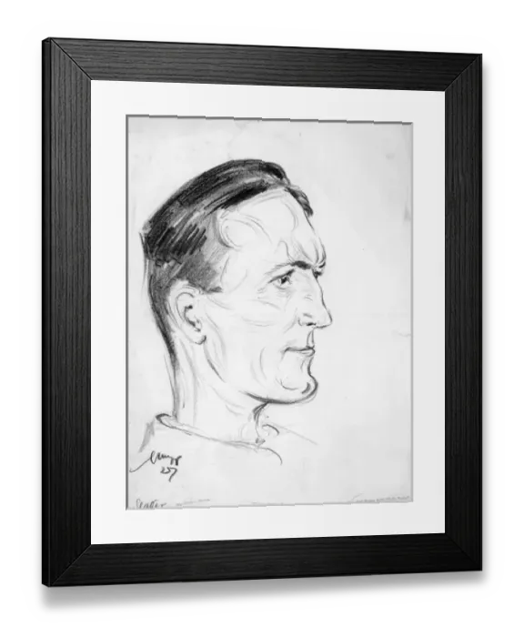 Framed Print : Sqn Ldr Leslie J Slatter drawn by Emil Stumpp Framed Print : Sqn Ldr Leslie J Slatter drawn by Emil Stumpp