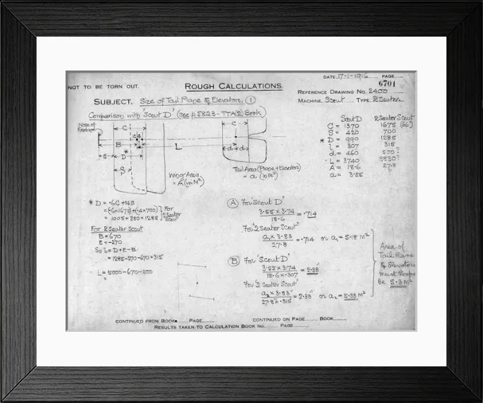 Framed Print : Barnwell notebook for a 2-seater scout Framed Print : Barnwell notebook for a 2-seater scout